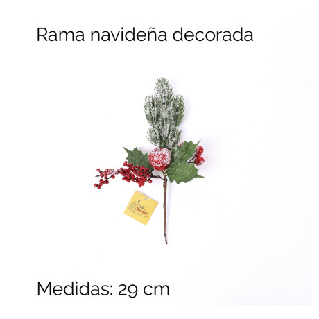 Rama Navideña Decorada 29cm Unica