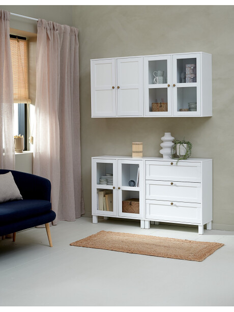 Vitrina SKALS puertas de vidrio blanco Vitrina SKALS puertas de vidrio blanco