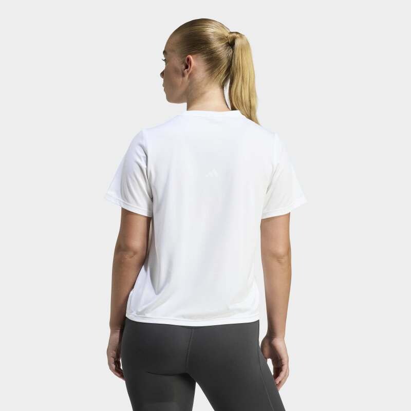 Remera Adidas Workout Essentials Cuello Redondo Blanco