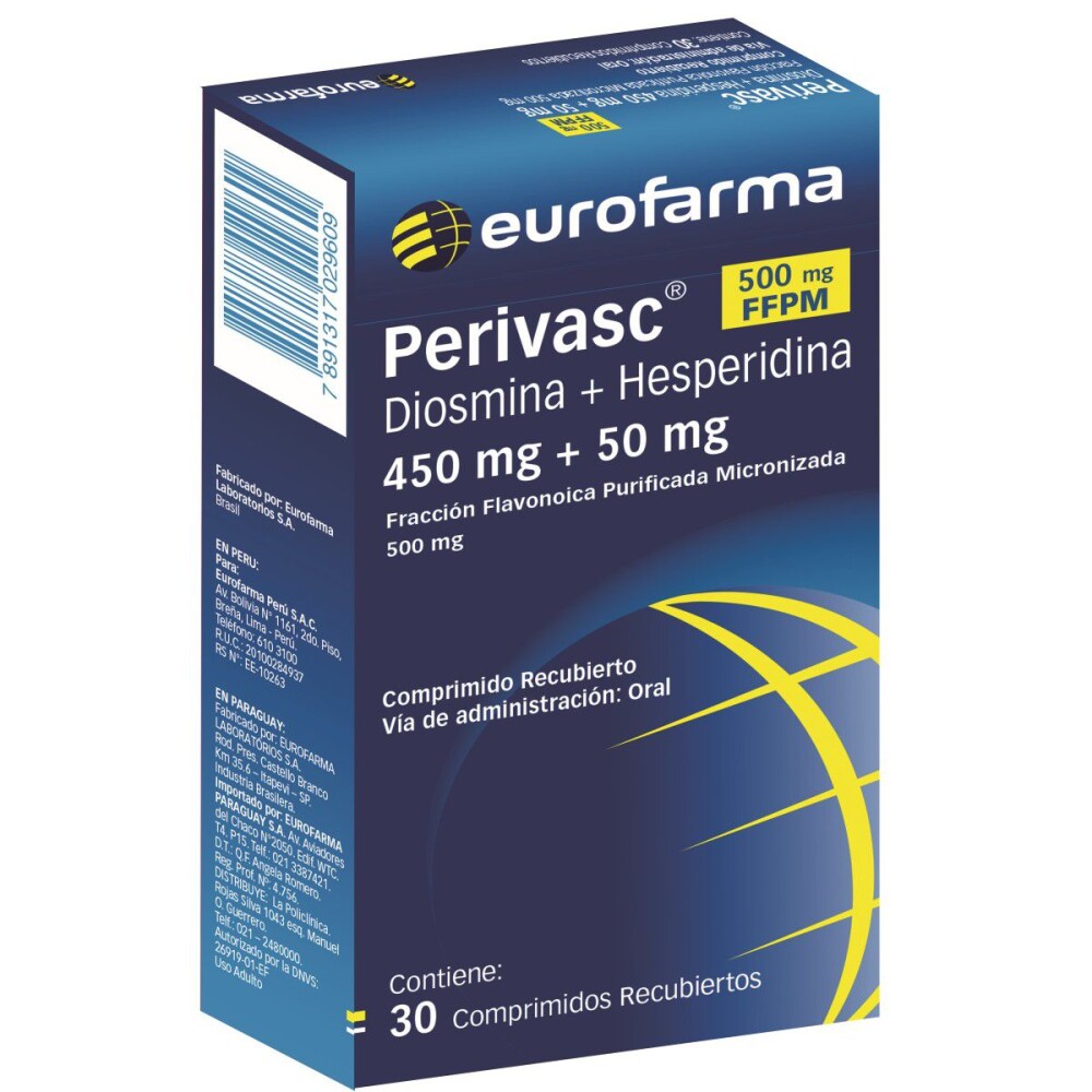 PERIVASC 500 CJ X 30 COMP. REC. única