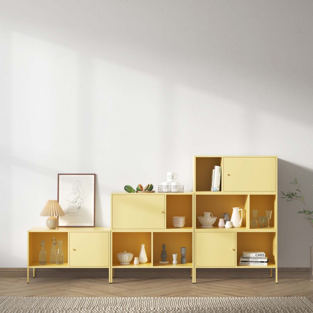 APARADOR 1P 1E METAL NATURAL-BEIGE OLIVIA