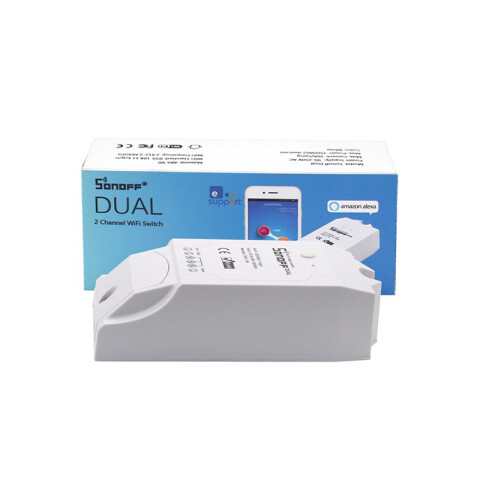 Interruptor inteligente WIFI p/riel DUAL R2 SONOFF SO0110