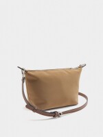 Bolso De Hombro Textura Suave Con Pendiente camel