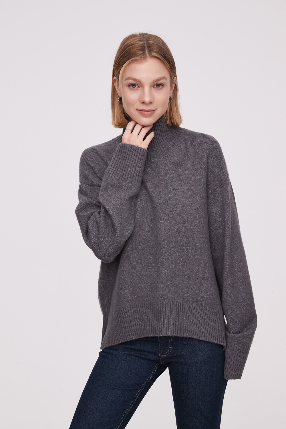Sweater Koali Gris Melange Oscuro