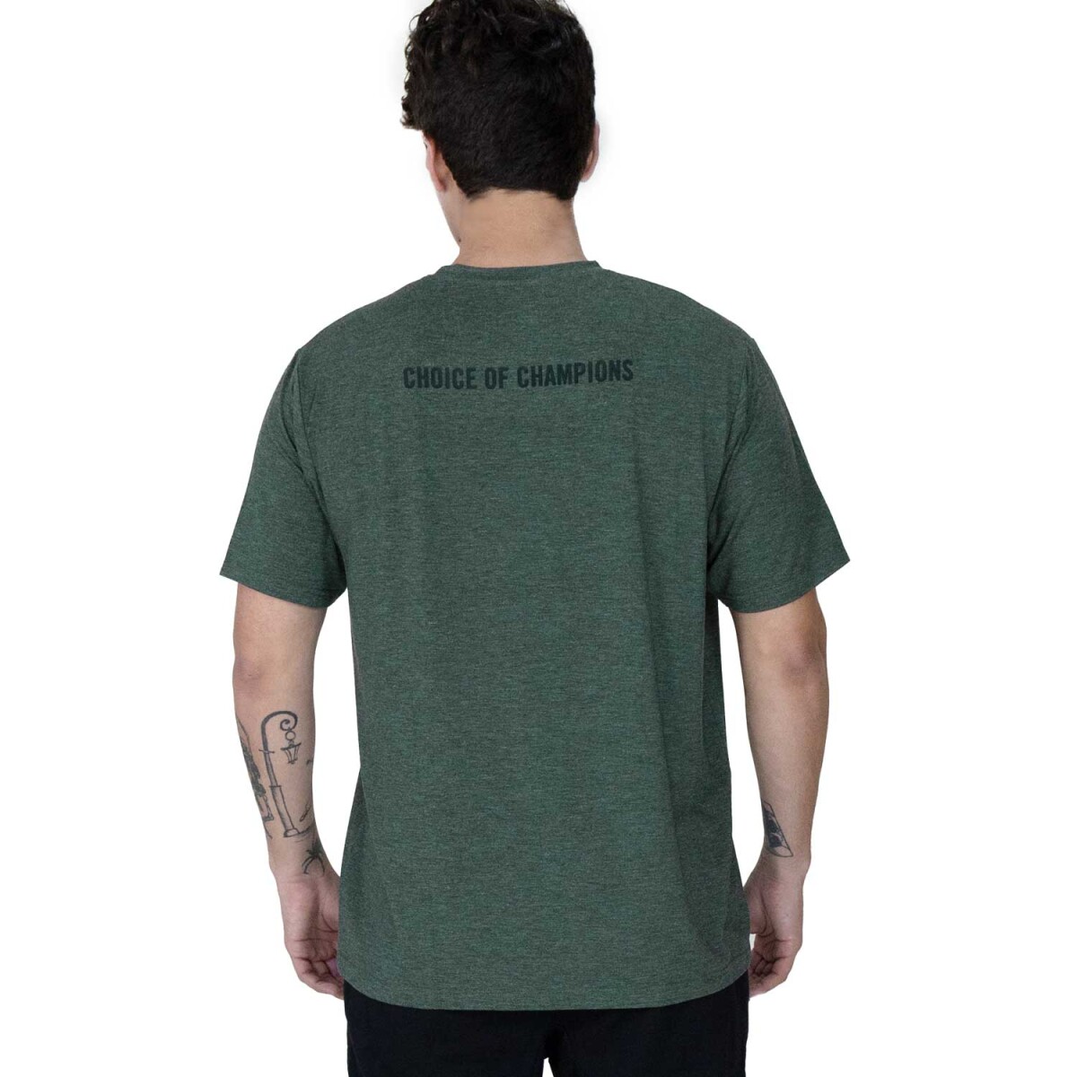 TSHIRT MEN POLY/VISC/SPX EVERLAST RISE GN M - GN 