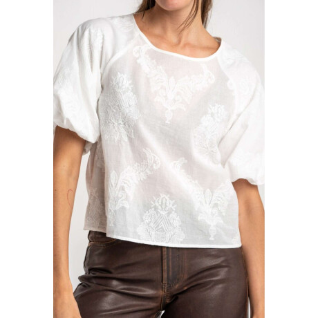 Blusa Manga Globo Crudo