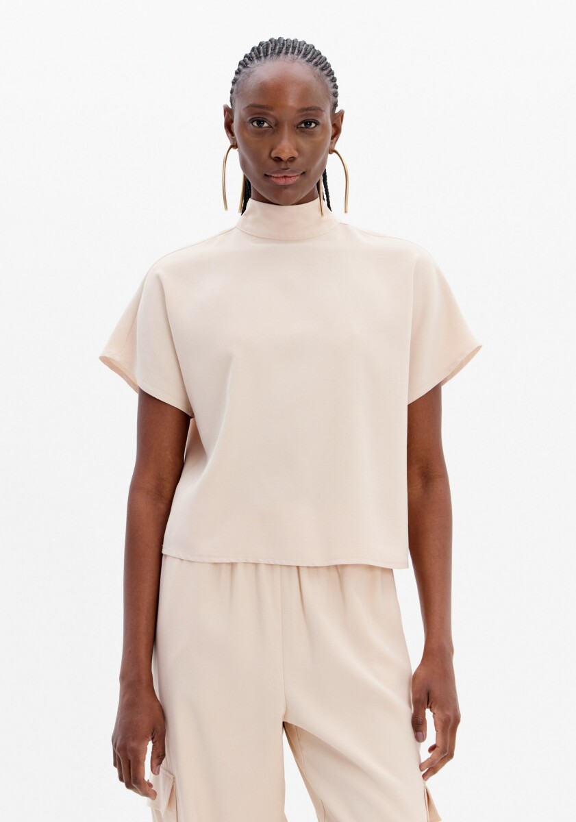 Blusa manga corta Romina - Beige 