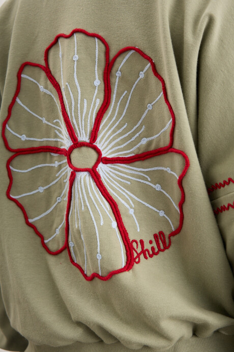 Campera Floral 2027 Verde