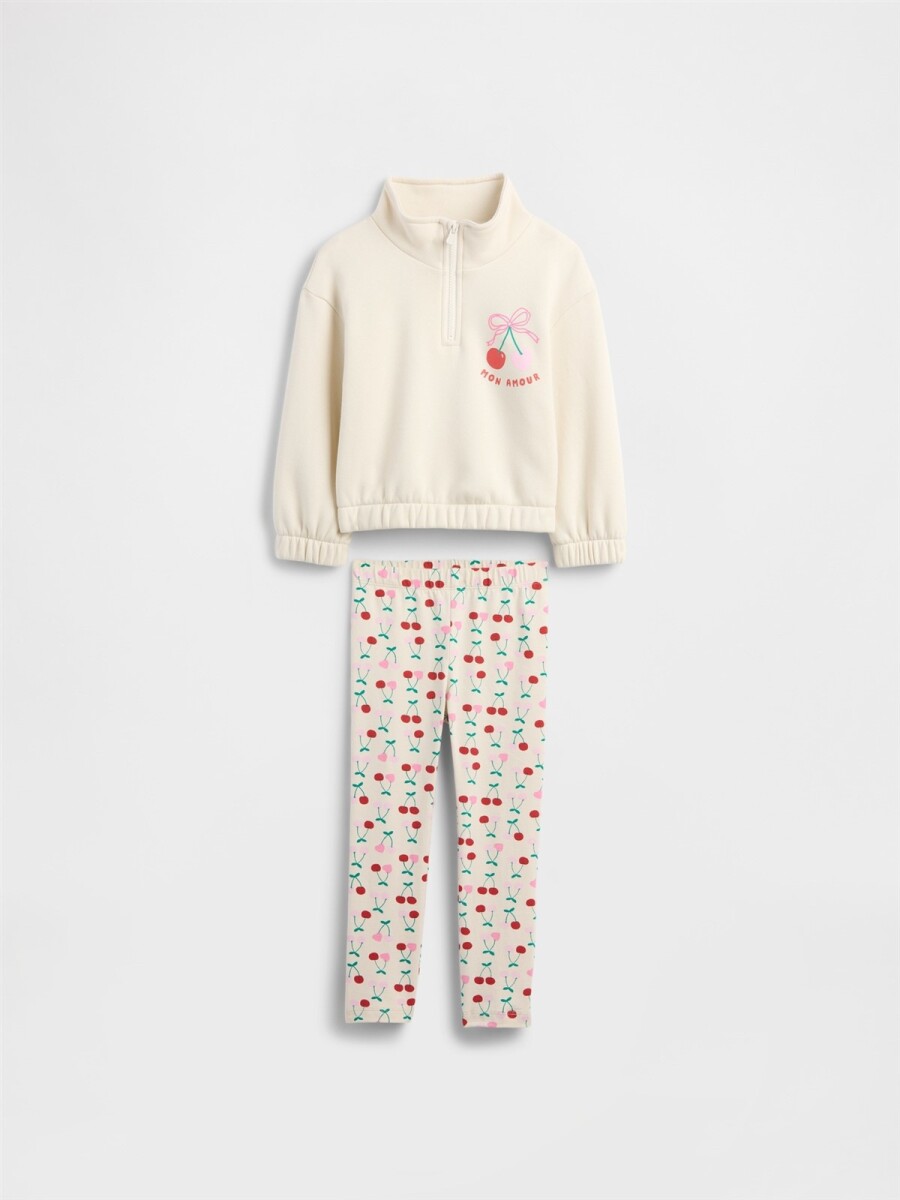 Set De Calza Y Buzo Medio Cierre Toddler Niña - Chino 