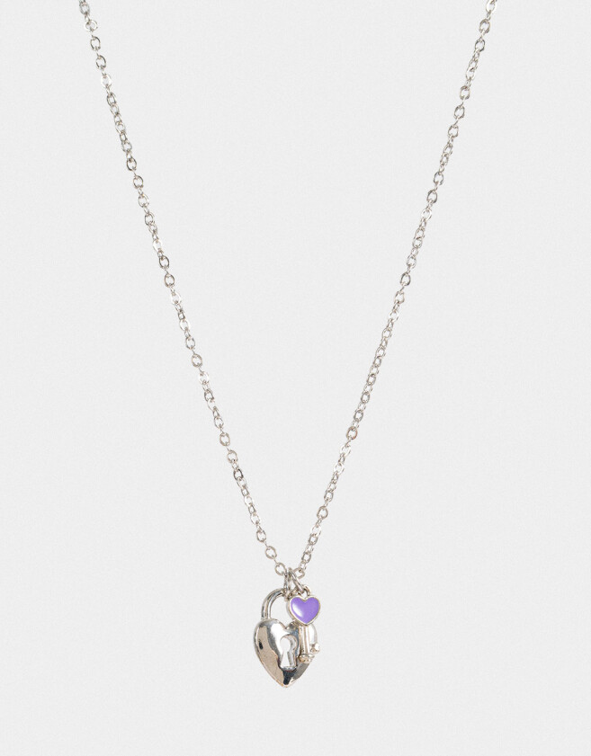 Cadena Corta con Dije Con corazón Cadena Corta Con Dije Corazón - Plateado