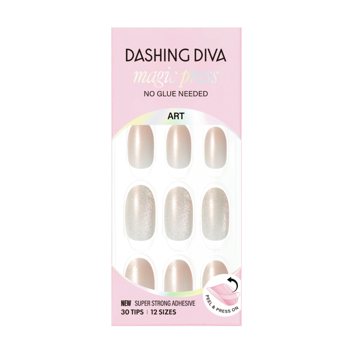 UÑAS EN GEL LISTAS (PRESS ON) - GLEAMING CREAM 