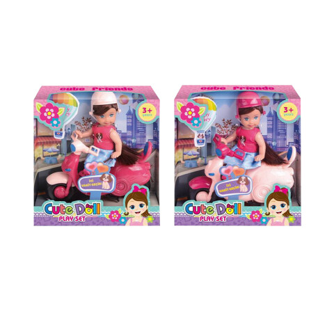 Muñeca con Motocicletas y Accesorios Diseños Surtidos U