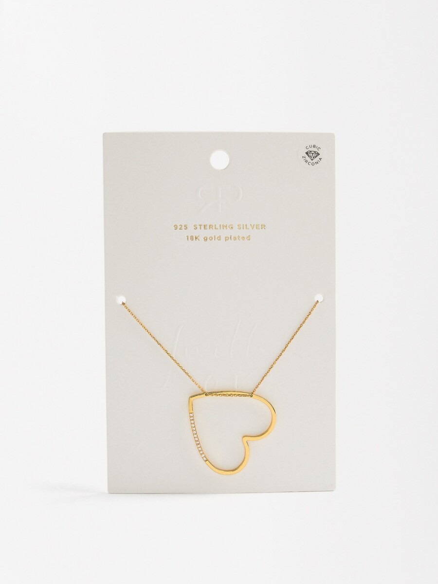 Collar Corto Corazón - Plata De Ley 925 dorado