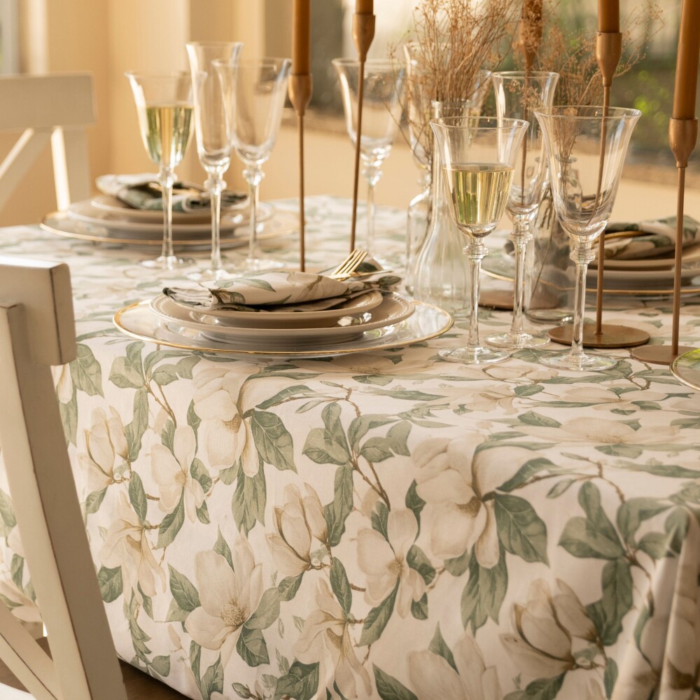 Mantel Clásico 100% Algodón 220cm - Pilar Magnolia