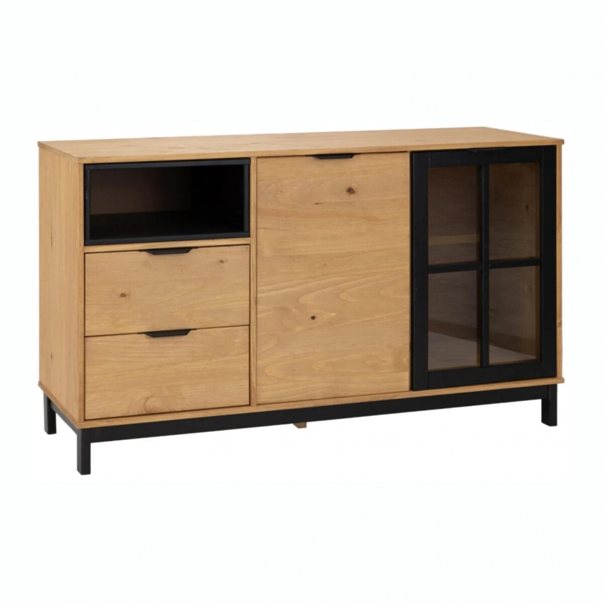 Mueble Aparador RUSTICO Denise 2 Puertas 2 Cajones Madera Maciza 