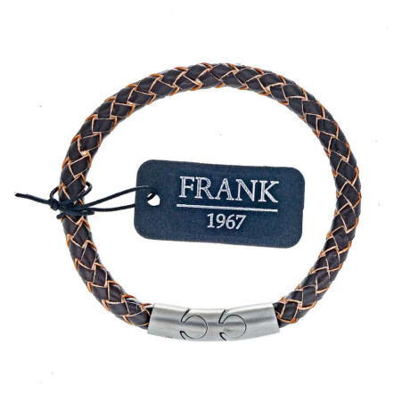 Pulsera De Cuero Y Acero Framk