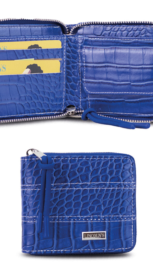 BILLETERA CANDELA CROCO AZUL ROYAL