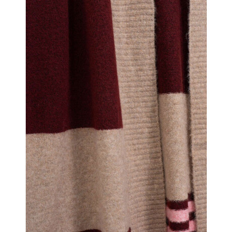 Poncho Tejido Rayado Combinacion Multicolor