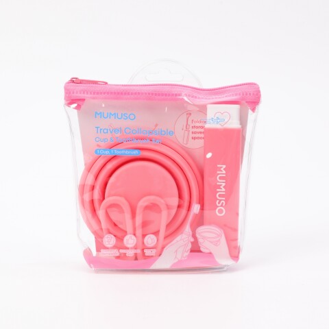 SET DE CEPILLOS DE VIAJE PLEGABLES PORTÁTILES (ROSA) SET DE CEPILLOS DE VIAJE PLEGABLES PORTÁTILES (ROSA)