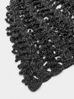 Gorro Macramé Con Cuentas negro