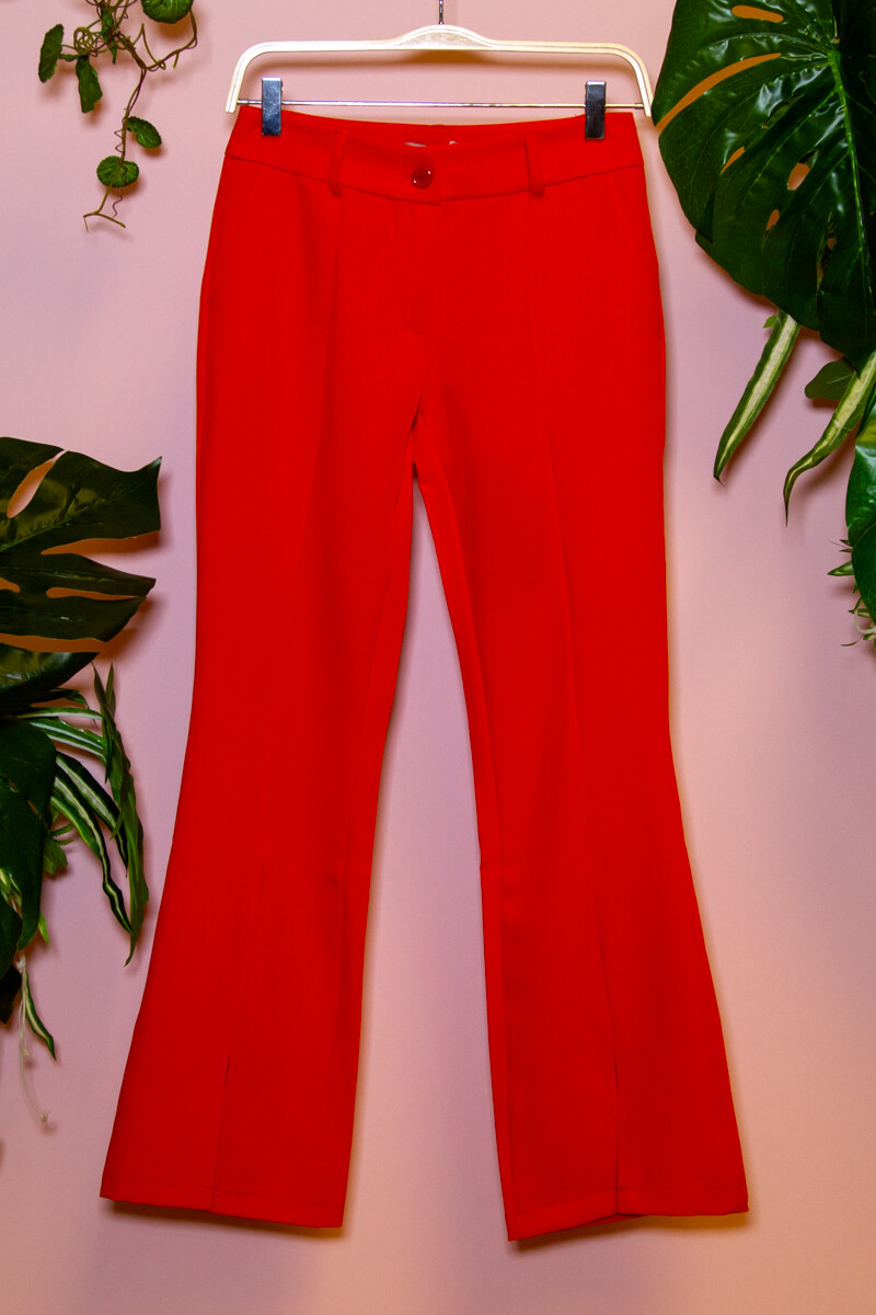 Pantalon con tajo abajo - Rojo 