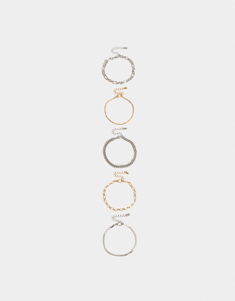 Pulseras Flexibles Sets De Metal 