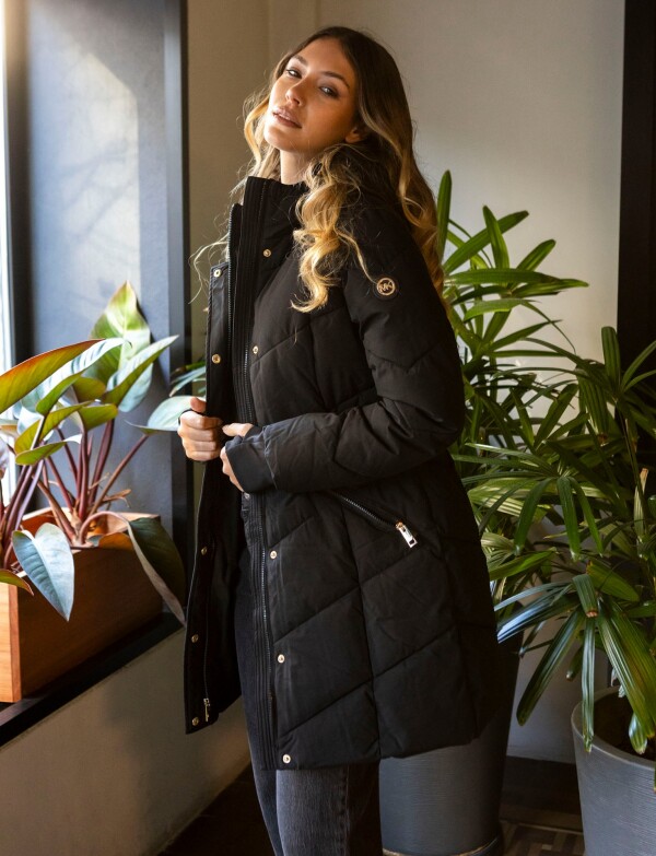 Campera Abrigo Capucha NEGRO