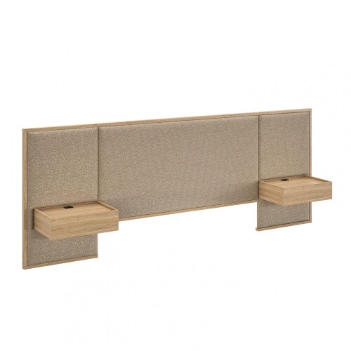 Respaldo Queen con mesa de luz Gael - Moderna Hanover