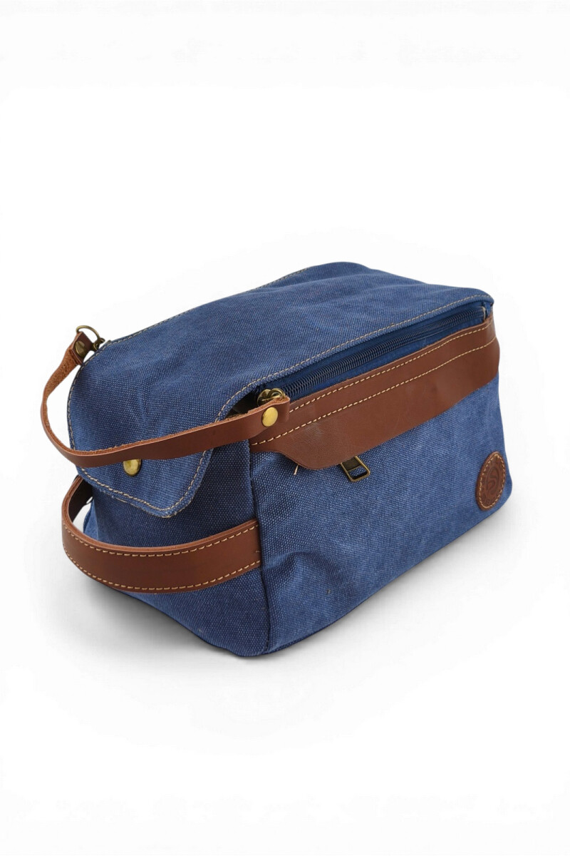 Neceser de Lona Vintage Azul