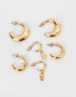 Aros Argollas Set Bañada en Oro Aros Argollas Sets Bañados En Oro - Dorado