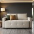 Sofá Cama Torres Reclinable 1.80m | Eucalipto Certificado CARB | Cama 1.90x1.40m Beige claro