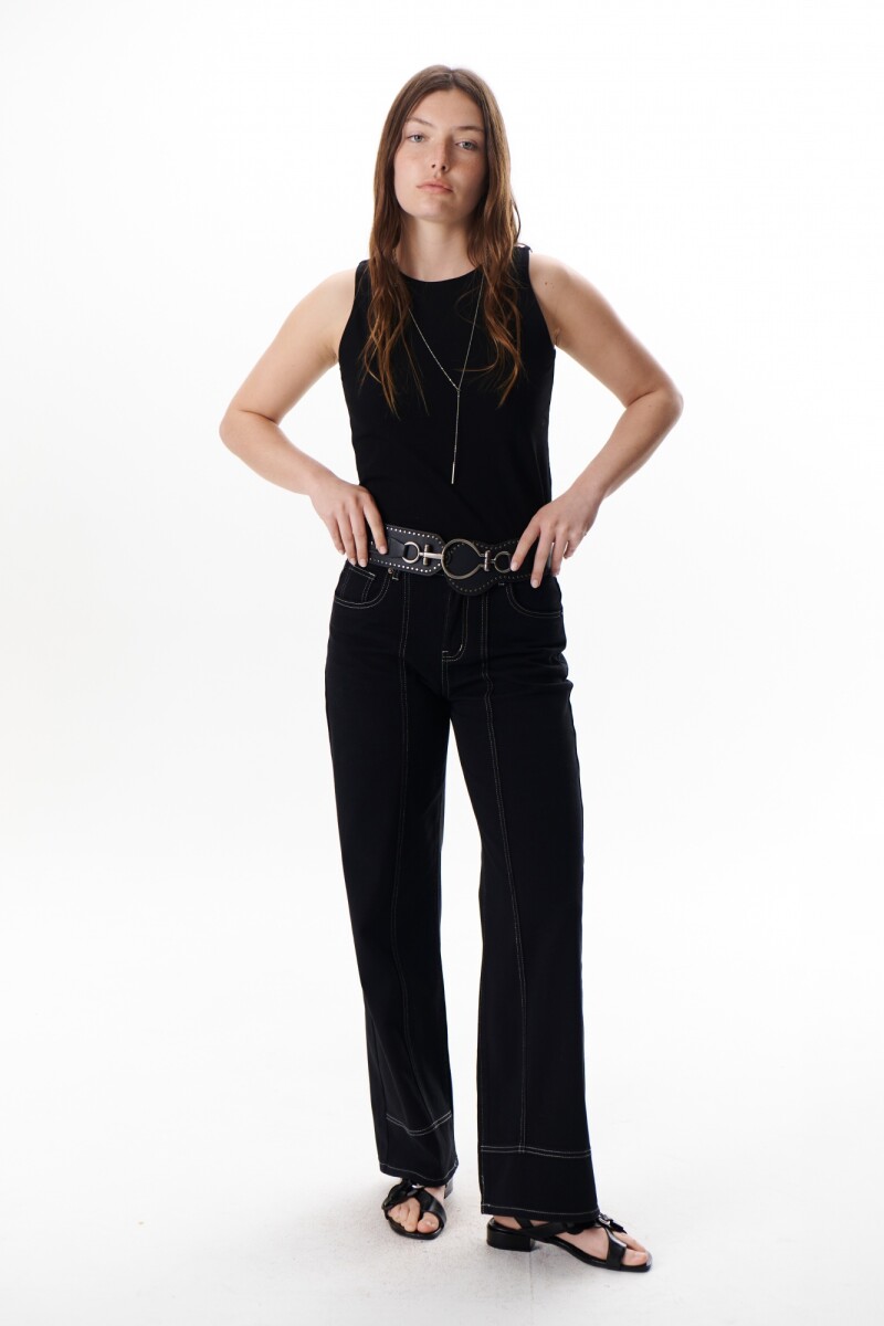 MUSCULOSA DOBLE NEGRO