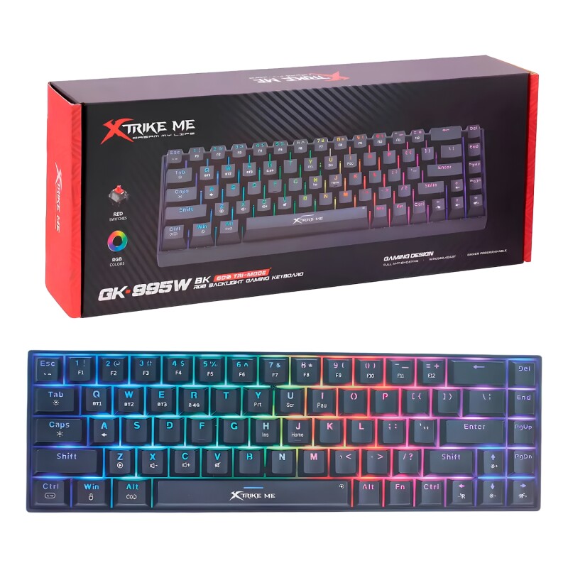 Teclado Mecánico Xtrike Me Inalámbrico Gamer Rgb Gk-995w Teclado Mecánico Xtrike Me Inalámbrico Gamer Rgb Gk-995w