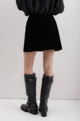 Falda Leather Marina Negro