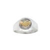 Anillo Profesión Asistente social-Plata y Oro-Sin Piedra-AP5000 Sinpiedra