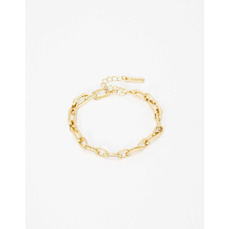 Pulsera Flexible Metal Eslabón. Dorado