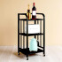 Rack 3 Estantes Metal Rueditas Mueble Organizador Estanteria Variante Color Negro
