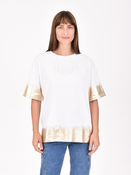 REMERA LIEVE DORADO