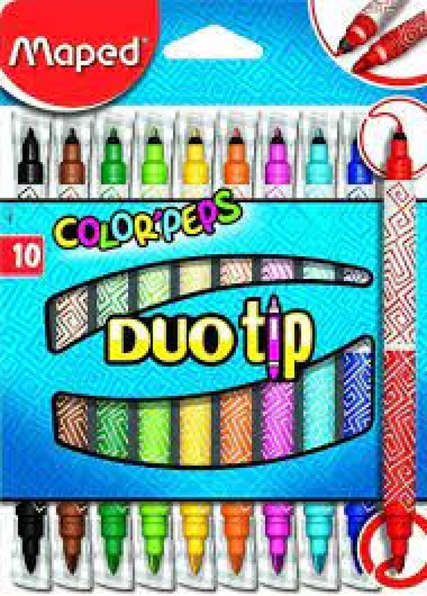 Marcadores Color Peps Duo Tip x10 Colores 