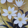 CUADRO DEC FLORES BLANCAS 60X90CM Unica
