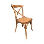 SILLA CROSS 46x42x87CM MADERA/RATTAN OSCURO SILLA CROSS 46x42x87CM MADERA/RATTAN OSCURO