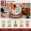 Set de 3 Piezas de Bowl Colador y Rallador en Acero Inoxidable Set de 3 Piezas de Bowl Colador y Rallador en Acero Inoxidable