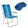 Set Silla Playa Alum 120Kg + Mesa Lateral Divisiones Mor Celeste/azul