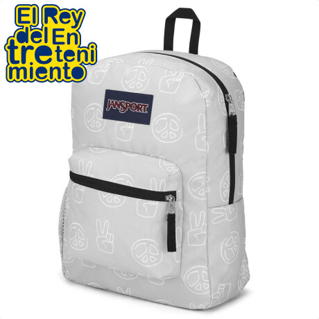 Mochila Jansport Cross Town 26 L Original Unisex Gris Con Figuras