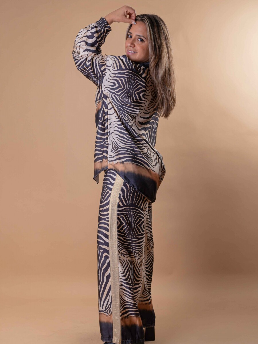 Pantalón de seda animal print Pantalón de seda animal print