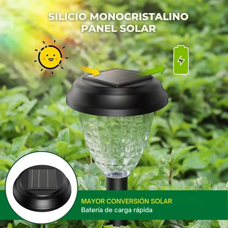Lampara Exterior Solar Foco Farol Jardin Patio X6 Unid Lampara Exterior Solar Foco Farol Jardin Patio X6 Unid