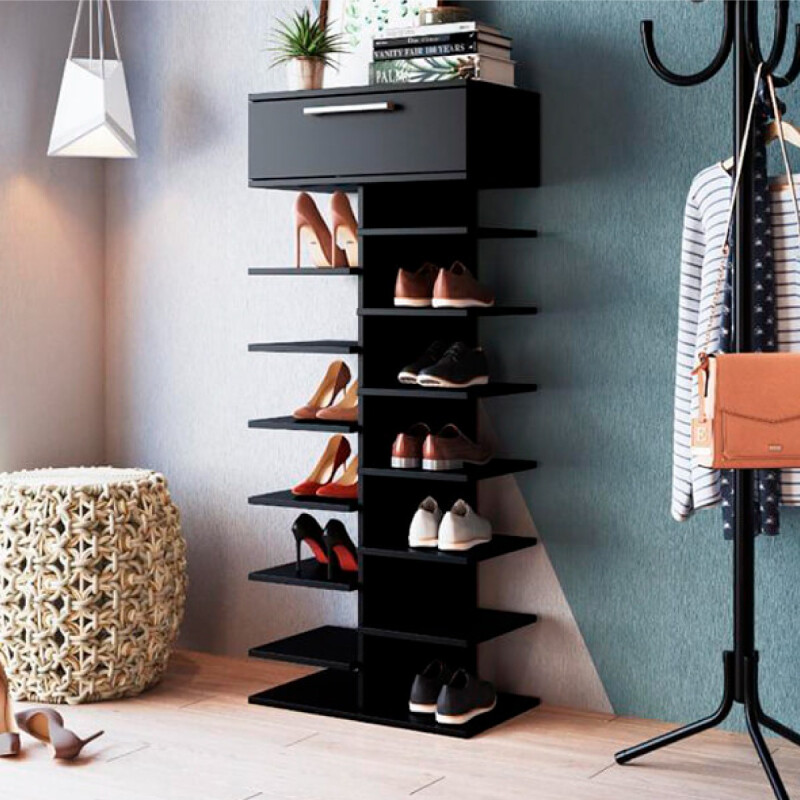 Zapatera Decorativa 1 Cajón 14 Est. Mdp 15mm Zapatera Decorativa 1 Cajón 14 Est. Mdp 15mm