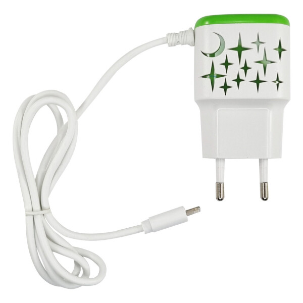 Cargador Carga Rápida 3.1a Lightning + Dos Usb Calidad Variante Color Verde