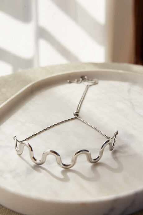 CHOKER WAVES PLATEADO