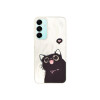 Protector para Samsung Galaxy A16 plateado diseño gato animado Protector Para Samsung Galaxy A16 Plateado Diseño Gato Animado